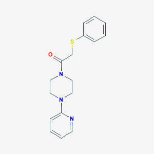 molecular formula C17H19N3OS B5778251 1-[(phenylthio)acetyl]-4-(2-pyridinyl)piperazine 