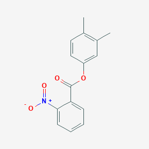molecular formula C15H13NO4 B5778267 3,4-dimethylphenyl 2-nitrobenzoate 