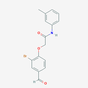 molecular formula C16H14BrNO3 B5778277 2-(2-bromo-4-formylphenoxy)-N-(3-methylphenyl)acetamide 