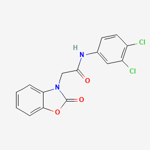 molecular formula C15H10Cl2N2O3 B5778280 N-(3,4-dichlorophenyl)-2-(2-oxo-1,3-benzoxazol-3(2H)-yl)acetamide 