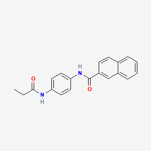 molecular formula C20H18N2O2 B5778324 N-[4-(propionylamino)phenyl]-2-naphthamide 