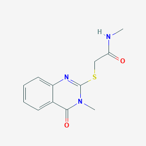 molecular formula C12H13N3O2S B5778329 N-methyl-2-[(3-methyl-4-oxo-3,4-dihydro-2-quinazolinyl)thio]acetamide 