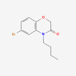 molecular formula C12H14BrNO2 B577833 6-Bromo-4-butyl-2H-1,4-benzoxazin-3-one CAS No. 1373233-46-5