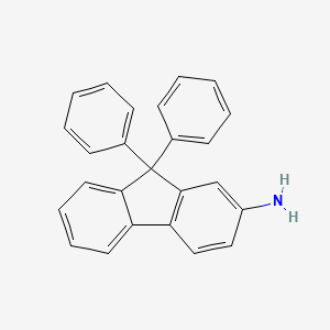 molecular formula C25H19N B577834 9,9-二苯基-9H-芴-2-胺 CAS No. 1268519-74-9