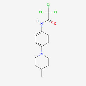 molecular formula C14H17Cl3N2O B5778341 2,2,2-trichloro-N-[4-(4-methyl-1-piperidinyl)phenyl]acetamide 