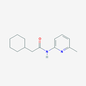 molecular formula C14H20N2O B5778359 2-cyclohexyl-N-(6-methyl-2-pyridinyl)acetamide 