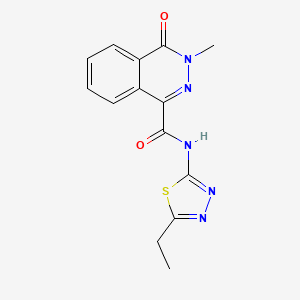 molecular formula C14H13N5O2S B5778373 N-(5-ethyl-1,3,4-thiadiazol-2-yl)-3-methyl-4-oxo-3,4-dihydro-1-phthalazinecarboxamide 