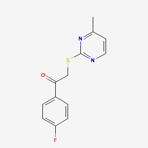 molecular formula C13H11FN2OS B5778382 1-(4-fluorophenyl)-2-[(4-methyl-2-pyrimidinyl)thio]ethanone 