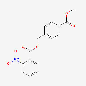 molecular formula C16H13NO6 B5778392 4-(methoxycarbonyl)benzyl 2-nitrobenzoate 