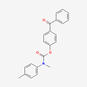 molecular formula C22H19NO3 B5778398 4-benzoylphenyl methyl(4-methylphenyl)carbamate 