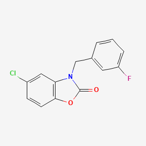 molecular formula C14H9ClFNO2 B5778405 5-chloro-3-(3-fluorobenzyl)-1,3-benzoxazol-2(3H)-one 