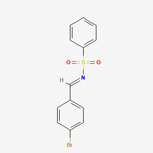 molecular formula C13H10BrNO2S B5778413 N-(4-溴苯亚甲基)苯磺酰胺 