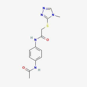 molecular formula C13H15N5O2S B5778425 N-[4-(acetylamino)phenyl]-2-[(4-methyl-4H-1,2,4-triazol-3-yl)thio]acetamide 