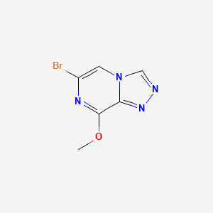 molecular formula C6H5BrN4O B577843 6-溴-8-甲氧基-[1,2,4]三唑并[4,3-a]哒嗪 CAS No. 1350885-67-4