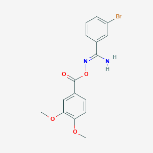 molecular formula C16H15BrN2O4 B5778434 3-bromo-N'-[(3,4-dimethoxybenzoyl)oxy]benzenecarboximidamide 