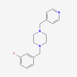 molecular formula C17H20FN3 B5778445 1-(3-fluorobenzyl)-4-(4-pyridinylmethyl)piperazine 