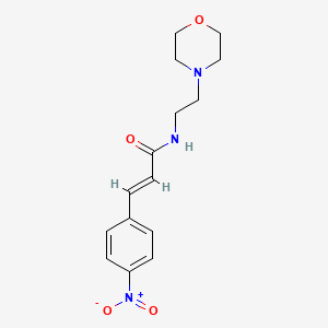 molecular formula C15H19N3O4 B5778447 N-[2-(4-morpholinyl)ethyl]-3-(4-nitrophenyl)acrylamide 