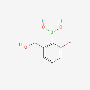 molecular formula C7H8BFO3 B577845 (2-Fluoro-6-(hydroxymethyl)phenyl)boronic acid CAS No. 1246633-54-4