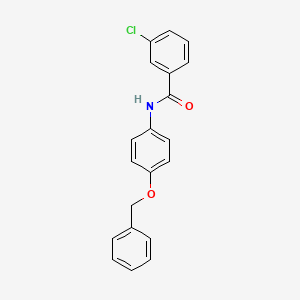 molecular formula C20H16ClNO2 B5778455 N-[4-(benzyloxy)phenyl]-3-chlorobenzamide 