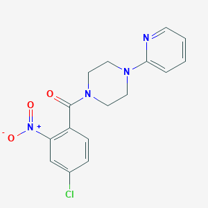 molecular formula C16H15ClN4O3 B5778464 1-(4-chloro-2-nitrobenzoyl)-4-(2-pyridinyl)piperazine 