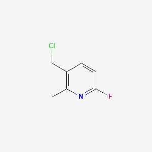 molecular formula C7H7ClFN B577849 3-(Chloromethyl)-6-fluoro-2-methylpyridine CAS No. 1227587-12-3