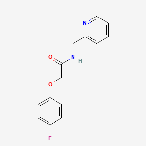 molecular formula C14H13FN2O2 B5778491 2-(4-fluorophenoxy)-N-(2-pyridinylmethyl)acetamide 