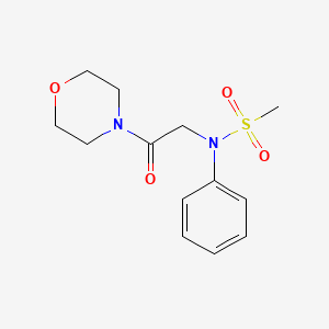 molecular formula C13H18N2O4S B5778504 N-[2-(4-morpholinyl)-2-oxoethyl]-N-phenylmethanesulfonamide 