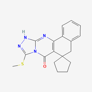 9-(methylthio)-5H-spiro[benzo[h][1,2,4]triazolo[3,4-b]quinazoline-6,1'-cyclopentan]-7(12H)-one