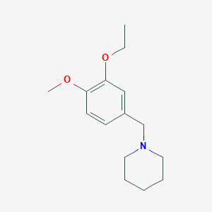 molecular formula C15H23NO2 B5778509 1-(3-ethoxy-4-methoxybenzyl)piperidine 