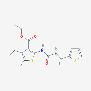 molecular formula C17H19NO3S2 B5778538 ethyl 4-ethyl-5-methyl-2-{[3-(2-thienyl)acryloyl]amino}-3-thiophenecarboxylate 