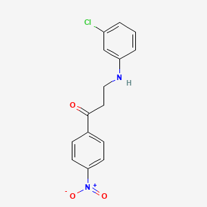 molecular formula C15H13ClN2O3 B5778599 3-[(3-chlorophenyl)amino]-1-(4-nitrophenyl)-1-propanone 