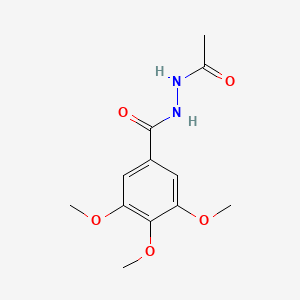 molecular formula C12H16N2O5 B5778608 N'-acetyl-3,4,5-trimethoxybenzohydrazide 