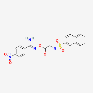 molecular formula C20H18N4O6S B5778620 N'-({[methyl(2-naphthylsulfonyl)amino]acetyl}oxy)-4-nitrobenzenecarboximidamide 
