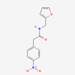 molecular formula C13H12N2O4 B5778623 N-(2-furylmethyl)-2-(4-nitrophenyl)acetamide 