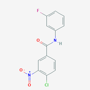 molecular formula C13H8ClFN2O3 B5778640 4-chloro-N-(3-fluorophenyl)-3-nitrobenzamide 