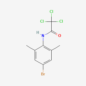 molecular formula C10H9BrCl3NO B5778658 N-(4-bromo-2,6-dimethylphenyl)-2,2,2-trichloroacetamide 