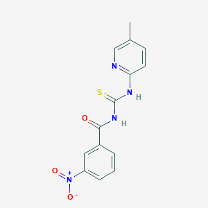 molecular formula C14H12N4O3S B5778673 N-{[(5-methyl-2-pyridinyl)amino]carbonothioyl}-3-nitrobenzamide 