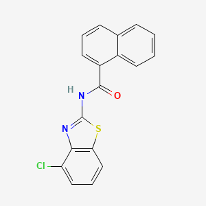 molecular formula C18H11ClN2OS B5778687 N-(4-chloro-1,3-benzothiazol-2-yl)-1-naphthamide 