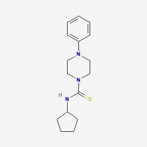 molecular formula C16H23N3S B5778709 N-cyclopentyl-4-phenyl-1-piperazinecarbothioamide 