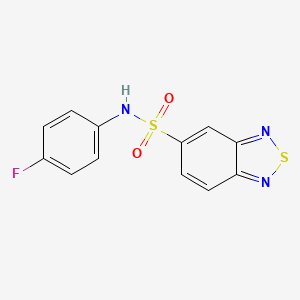 molecular formula C12H8FN3O2S2 B5778716 N-(4-fluorophenyl)-2,1,3-benzothiadiazole-5-sulfonamide 