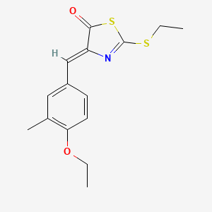 molecular formula C15H17NO2S2 B5778718 4-(4-ethoxy-3-methylbenzylidene)-2-(ethylthio)-1,3-thiazol-5(4H)-one 