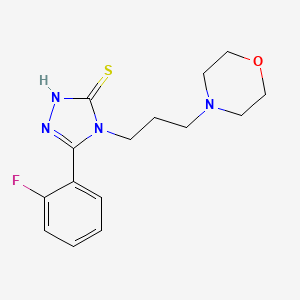 molecular formula C15H19FN4OS B5778724 5-(2-fluorophenyl)-4-[3-(4-morpholinyl)propyl]-2,4-dihydro-3H-1,2,4-triazole-3-thione 