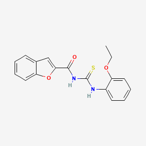 molecular formula C18H16N2O3S B5778735 N-{[(2-ethoxyphenyl)amino]carbonothioyl}-1-benzofuran-2-carboxamide 