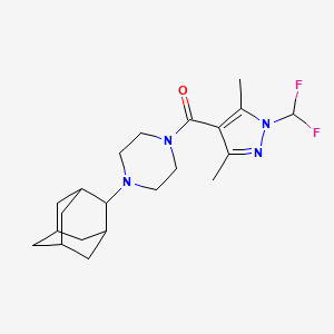 molecular formula C21H30F2N4O B5778752 1-(2-adamantyl)-4-{[1-(difluoromethyl)-3,5-dimethyl-1H-pyrazol-4-yl]carbonyl}piperazine CAS No. 1002243-74-4