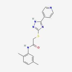 molecular formula C17H17N5OS B5778764 N-(2,5-dimethylphenyl)-2-{[5-(4-pyridinyl)-4H-1,2,4-triazol-3-yl]thio}acetamide 