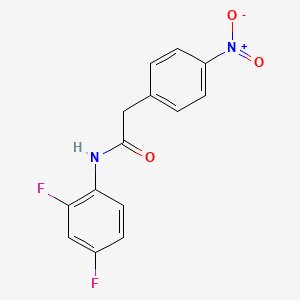 molecular formula C14H10F2N2O3 B5778778 N-(2,4-difluorophenyl)-2-(4-nitrophenyl)acetamide 