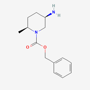 molecular formula C14H20N2O2 B577879 苄基 (2S,5R)-5-氨基-2-甲基哌啶-1-甲酸盐 CAS No. 1207947-49-6
