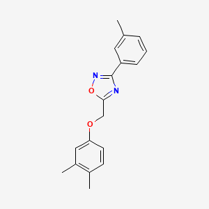 molecular formula C18H18N2O2 B5778792 5-[(3,4-dimethylphenoxy)methyl]-3-(3-methylphenyl)-1,2,4-oxadiazole 