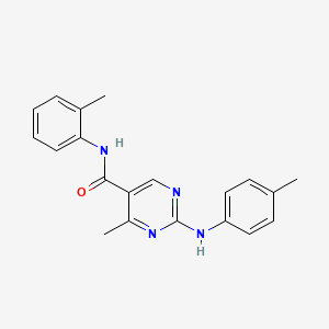 4-methyl-N-(2-methylphenyl)-2-[(4-methylphenyl)amino]-5-pyrimidinecarboxamide