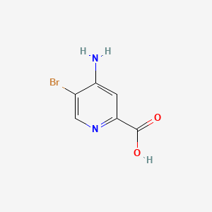 molecular formula C6H5BrN2O2 B577883 4-Amino-5-bromopyridine-2-carboxylic acid CAS No. 1363381-01-4